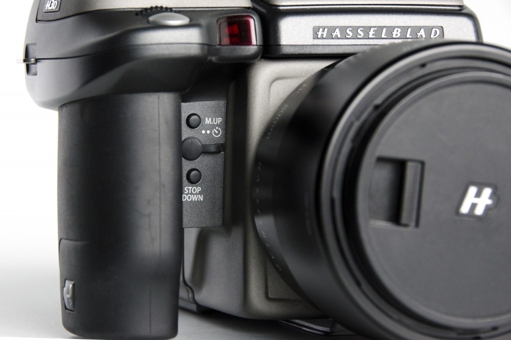 The front of the Hasselblad H3D is shown.