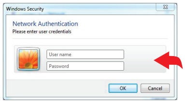A picture of the Network Authentication dialog box