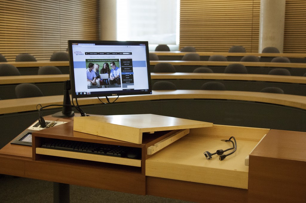 Removable document camera plate in the podium