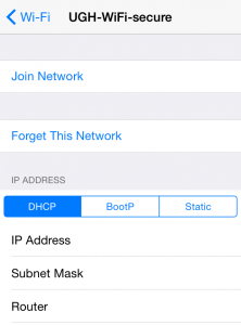 iPhone Forget This Network settings